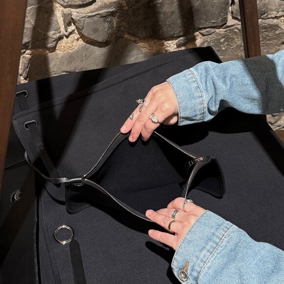 Hermès 2020 Black Vache Hunter Toile Officier Herbag Zip 52 Bag - Picture 12 of 16